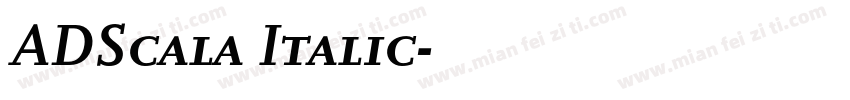 ADScala Italic字体转换